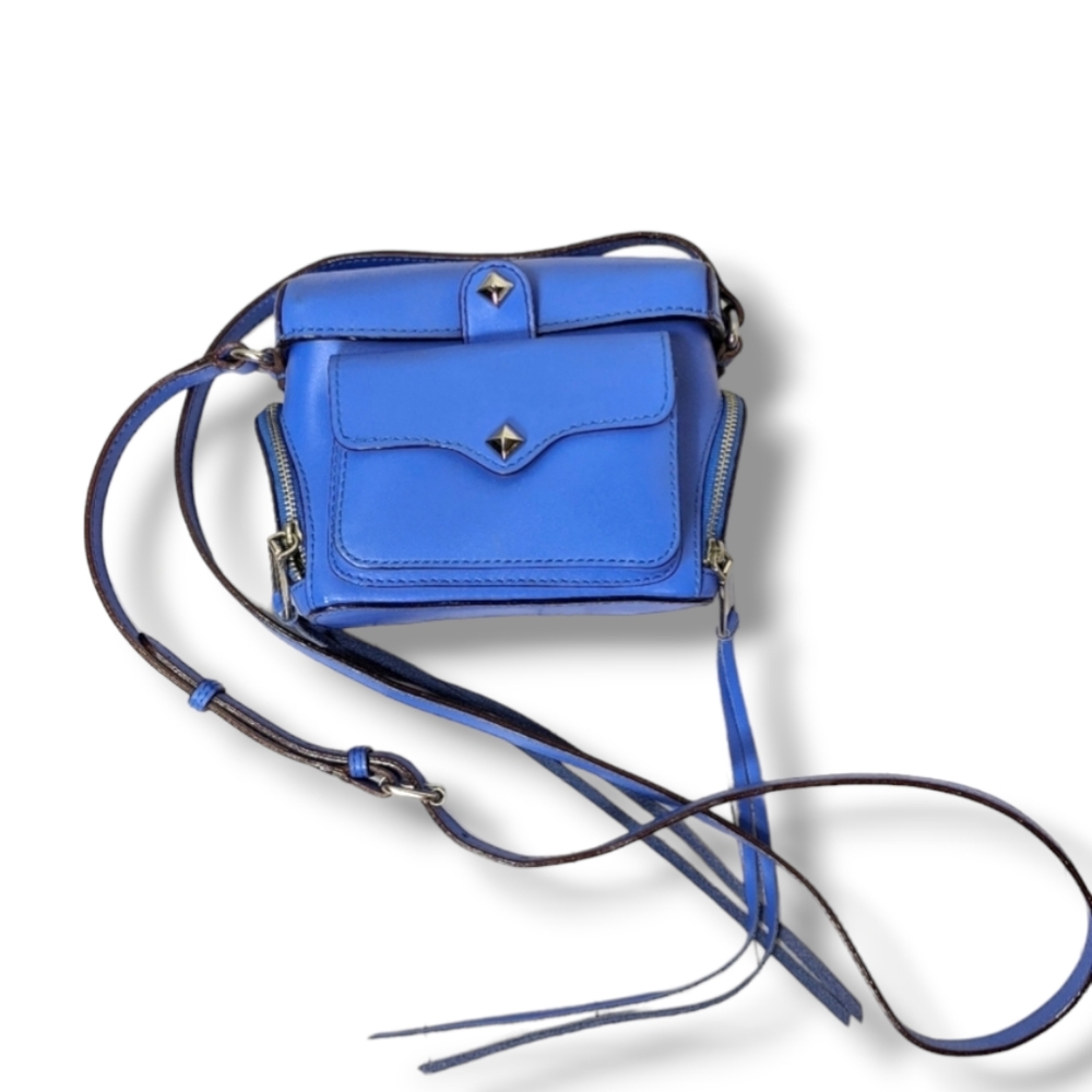 Rebecca Minkoff Craig Camera Bag Periwinkle Blue Small Crossbody Leather